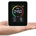 Miniatyrbild 4 av 5: CO2-detektor, koldioxid CO2-monitor, LED-display, luftkvalitet temperatur- och fuktighetsmonitor för hem, kontor, gym, bil (TVOC-sensor-svart)