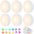 Pikkukuva 1 / 5: 6 Kaappivalaisin, LED LED-valot RGB 13 Langattomat värit, Portaiden valaistus, LED langaton pelivalaistus, 2 kaukosäätimellä