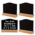 Miniatyrbild 1 av 5: 4-pack mini griffeltavlor (båge), köksanteckningar griffeltavla med stativ 10x7,6cm liten griffeltavla information bordsskiva för informationsskyltar