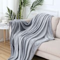 Miniatyrbillede 2 af 5: Superblød flannel, sofaer, sofaer, komfortabel og luksuriøs dækning med en fløjlsagtig berøring til sommeren, sølv, 150 cm x 200 cm