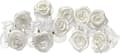 10 st hårklämmor prydda med rosor, vit blomma barrette, eleganta hårklämmor, brud hår smycken kvinnor flicka