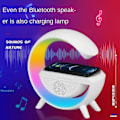 Miniatyrbilde 2 av 4: Trådløs lader Ambient Light Bluetooth-høyttaler Trådløs lader Sengelampe med trådløs lading Fargeskiftende bordlampe