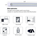 Miniatyrbilde 4 av 5: LED Lys Bar, DC 12-80V Bil Interiørlys 72 LEDs Skaplampe/Universell Belysning 500LM For Skap/Bil, Lastebil, Kjøretøy, RV, Båt, Taklampe (1 stk)