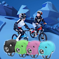 Miniatyrbillede 4 af 5: Grønne cykelforlygter og baglygter med hornfunktion, USB-opladelig cykellampe med 120 decibel højttaler