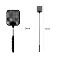 Pikkukuva 2 / 5: (Musta) Retractable Fly Swatter, Kestävä ja Vankka Retractable Fly Swatter Teleskooppikahva, Kevyt Manuaalinen Tuholaistorjunta