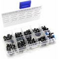 Miniatyrbild 1 av 5: 10 Värde 100 st/Micro Touch knappset Svart Plast Momentan Plast Sortimentskit 50MA 12VDC