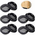 Miniatyrbillede 1 af 5: 8 stk. Sorte runde ventilationsgitre i rustfrit stål - Runde ventilationsgitre i rustfrit stål - 10 stk. Sorte ventilationsgitre