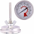 Miniatyrbilde 1 av 5: 1 stk. steketermometer i rustfritt stål, matlagingstermometer og kjøkken, pizzaovnstermometer, grilltermometer for BBQ, grill, pizzaovner, me