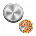 Miniatyrbilde 2 av 5: Pizzaform i rustfritt stål, rund pizzabakeplate Pizzaovn i rustfritt stål, rund multifunksjonell oppbevaringsbrett metall kokeplate med 26 cm