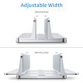Miniatyrbillede 2 af 5: Sølv - Bærbar computerstand, justerbart aluminiumsstativ til MacBook Pro/Air, iPad, HP, Lenovo, tablets og andre bærbare computere - 1 stk