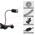 Miniatyrbillede 2 af 5: 2 stk. 1* UVA UVB 25W pærer + 1* lampehus, krybdyrlampe skildpadde opvarmet lampe med lang base 360° rotation til krybdyr og krybdyr