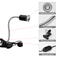 Miniatyrbillede 2 af 5: 2 stk. 1*UVA UVB 75W pærer + 1*lampehus, krybdyrlampe skildpadde opvarmet lampe med lang base 360° rotation til krybdyr og