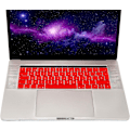 Pikkukuva 4 / 5: Punainen - MyGadget näppäimistönsuojus Apple MacBook Pro 13\" ja 15\" Touch Bar - Joustava silikoninen näppäinsuojus - ohut alusta.