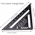 Miniatyrbilde 5 av 5: Multifunksjonell snekker 18cm og 30cm snekker, Aluminium metall trekant linjal stropp Trusquin Guide Ractor Vinkel 45 90 grader/Snekkerverktøy
