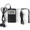 Miniatyrbilde 3 av 3: Lomme Radio Mini Bærbar Radio AM FM Lomme Radio 2 Bånd Stereo DSP Digital Tuning Mottaker med Hodesett USB Oppladbar Flott for Gåing