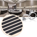 Miniatyrbillede 4 af 4: Træ smykke præsentationsbakke, 6 rum Ring Ørering Display Støtte Opbevaring i Sort Læder Indsats Bijoux Bijoux Organizer Detalje salg af dis