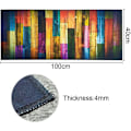 Miniatyrbild 2 av 5: 40x100cm Halkfri Entrématta Inomhus Träfärgad Matta Kök Hallmatta Lång Badrumsmatta Tvättbar Köksmatta Absorberande Dörrmatta för Hemmet