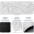 Miniatyrbillede 3 af 5: Contour Gaming Mouse Pad Hvid Stor mussemåtte til tastatur og M