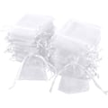 Miniatyrbillede 1 af 5: 100 stk. Hvide Poser, 7 x 9 cm, Organza Gaveposer, Smykkeposer, Lavendelposer, Bryllupsgave