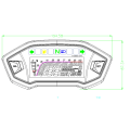 Miniatyrbilde 3 av 5: Motorsykkel Speedometer, Universal 13000 RPM Motorsykkel Gauge Tacometer 7 Farger Justerbar Bakgrunnsbelysning med Speed ​​Sensor