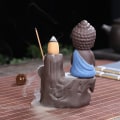 Miniatyrbillede 3 af 4: Lilla sand Tathagata reverse flow røgelse brænder keramisk røgelse streng røgelse indsætte håndværk ornamenter