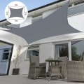 Miniatyrbillede 2 af 4: Rektangulær skygge sejl skygge sejl 2 x 3m vandtæt, 98% UV-beskyttelse med åndbar vindtæt, til lærred til pergola terrasse balkon udendørs gar