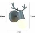 Miniatyrbilde 5 av 5: Innendørs vegglampe i jern -formet cerf-tre, vegglampe for barnerom i makronfarge, innvendig vegglampe av enkel og moderne s