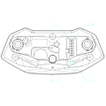 Miniatyrbilde 5 av 5: Motorsykkel Speedometer, Universal 13000 RPM Motorsykkel Gauge Tacometer 7 Farger Justerbar Bakgrunnsbelysning med Speed ​​Sensor