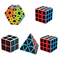 Pikkukuva 1 / 5: Hiilikuituinen kallistettu pyramidi 2, 3, 4 Rubikin kuution ja muut hauskat opettavaiset lelut lahjasetti 5 kappaletta Upouusi Rubikin kuutio