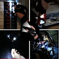 Miniatyrbild 4 av 5: 2 Par LED-ficklampshandskar I Mörkret, Reparationsbelysning Fingerlampor Vinter Utomhus Nattfiske Halvfingerhandskar