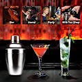 Miniatyrbillede 5 af 5: Rustfrit Cocktail Shaker i rustfrit stål, Cocktail Bar Shaker Vinshaker Mixer med si og låg, 250 ml (8,4 oz), Lille, Enkelt Martini