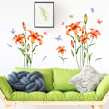 Miniatyrbild 3 av 5: Väggdekaler Blommor Fjäril Vägg Väggblomma Väggdekal Blommor Blommor Väggdekoration För Falloors Vuxna Sovrum Bebis Barn