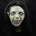 Pikkukuva 3 / 5: Halloween-kauhunaamio, aave, hauska päähine, mustat hiukset, noita, zombi, aave rekvisiitta