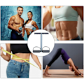 Miniatyrbild 5 av 5: Dragande elastiskt rep spänning buk fjädermaterial exp ben tränare mage trimmer bodybuilding rimentor för fitness yoga träning (svart)