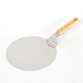 Miniatyrbilde 4 av 5: 25,5 cm Rund Pizzaspade i Rustfritt Stål med Trehåndtak for Baking av Pizza, Brød, Kaker og Kjeks