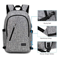 Miniatyrbild 3 av 4: Antistöld Laptop Ryggsäck 15.6 Tum Män Vattentät med USB Laddningsport Business Ryggsäck Funktionell Ryggsäck Laptop Ryggsäck för Fritid/Affärer