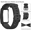 Miniatyrbillede 2 af 5: Fitbit Ace 2/Inspire/Inspire HR armbånd silikone Sort