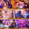 Miniatyrbilde 4 av 5: Discolys, 2 stk. 7 farger RGB 360° rotasjon diskokule med fjernkontroll, plugg inn bærbar PC og spill lekeplass med vokal ordre for fest bar klubb dekor