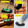 Pikkukuva 2 / 5: 3 uudelleenkäytettävän siivousliinan setti Swiffer-luudalle, parannetut märkä- ja kuivasiivousrätit, pestävät luudan täyttöpakkaukset, pölyä hylkivät luudan suojukset
