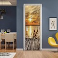 Miniatyrbilde 4 av 5: Dørklistremerke Trompe l'oeil Effekt 3D tapet for innerdør kontor soverom stue bad siv 77x200