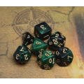 Miniatyrbillede 4 af 5: Multi-Side DND Terning Sæt Glitter Terninger til Dungeons and Dragons RPG Grøn Blandet Sort Nebula Terninger