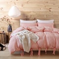 Miniatyrbild 5 av 5: Rosa Queen Size Överkast, Mjuk Queen Size Överkast Set Dubbelborstad Queen Size Överkast med Knappstängning, Täcke och Kudde
