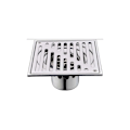 Miniatyrbilde 1 av 4: Gulvsluk i rustfritt stål, luktfritt, firkantet baderomssluk med stor kaliber, 150 x 150 mm