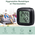Miniatyrbild 4 av 5: 2 st mini termometer Digital Hygrometer med hög precision, inomhushygrometertermometer, med strömbrytare, omvandlingsbar ℃/℉, för vardagsrum baby r