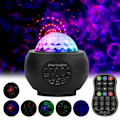 Miniatyrbilde 2 av 4: LED stjernehimmel projektor lyslenke, roterende bluetooth stjernehimmel lys, USB rød og grønn laserlys, sjøstjerne vannmønsterlys (svart USB