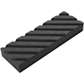 Miniatyrbillede 2 af 4: Sort siliciumcarbid slibesten 36 mesh med rille (180 × 60 × 25 mm)