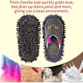 Miniatyrbild 4 av 5: Varma mikrofiberslippers Golvslippers Dammsugare Smuts Hårmopp Tofflor Skor Halkfria Mockasiner Sovrum Hem (Katt)