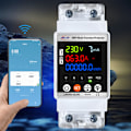 Miniatyrbild 3 av 5: Tuya Wifi Skyddande Automatisk Återinkoppling Intelligent strömbrytare enfas digital display återställningsbrytare Justerbart spänningsskydd mot