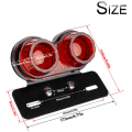 Miniatyrbillede 3 af 5: Motorcykel Baglygte LED Bremslys Bremslampe Blinklys Indikator til Custom Cafe Racer Rød Lys Fonepro
