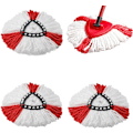 Miniatyrbillede 1 af 5: 4 stk. Spin Mop Hoveder Udskiftninger Kompatibel med Vileda, O-Cedar Spin Mop, Nem Rengøring Genopfyldninger Mikrofiber Mop Hoveder, 360 Grader Nemt Vride Støv Mop H